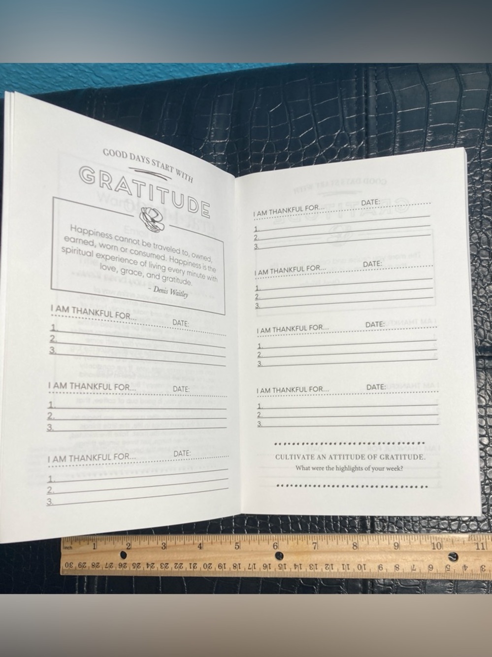 Good Days Start With Gratitude Journal by prettysimplebooks Navy Floral - Picture 5 of 6